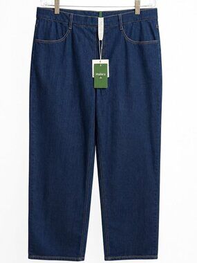 Halara Flex Denim Wide Leg Pants Dark Wash High Waisted Stretch Jeans XL Regular